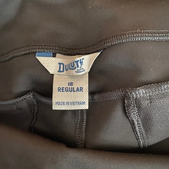 Duluth Trading Ponte Pro Black Leggings Size 18 Regular NEW - Picture 2 of 7